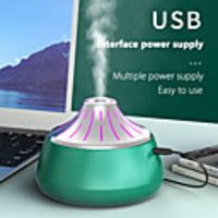 Volcanic Humidifier 200ml USB Ultrasonic Aroma Diffuser Cool Mist Maker Air Humidifier Purifier With Colorful Night Lamp