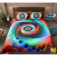 Vortex 3-Piece Duvet Cover Set Hotel Bedding Sets Comforter Cover with Soft Lightweight Microfiber,  Include 1 Duvet Cover,  2 Pillowcases for Double/Queen/King(1 Pillowcase for Twin/Single)