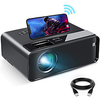 W13 Mini WiFi Projector for iPhone Upgraded HD Movie Projector with Synchronize Smartphone Screen,  Portable Projector Supports 1080P, Compatible with iOS/Android/TV Stick,  and HDMI/USB/VGA miniinthebox