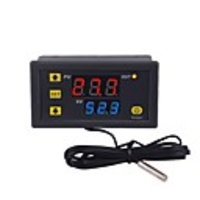 W3230 12V 24V AC110-220V Probe line 20A Digital Temperature Control LED Display Thermostat With Heat/Cooling Control Instrument