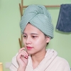 Waffle Microfiber Hair Towel Wrap Dry Hair Hat Bath Hair Cap Hair Drying Towel with Button miniinthebox