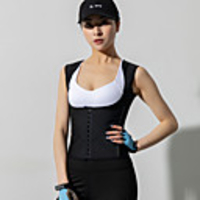 Waist Trainer Vest Body Shaper Sweat Waist Trainer Corset Sports Chinlon Nylon Yoga Gym Workout Pilates Adjustable Weight Loss Tummy Fat Burner Hot Sweat For Women