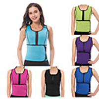 Waist Trainer Vest Body Shaper Sweat Waist Trainer Corset Sports Neoprene Yoga Gym Workout Pilates Durable Weight Loss Tummy Fat Burner Hot Sweat For Women