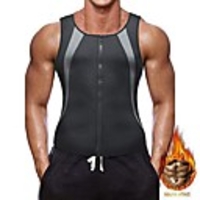 Waist Trainer Vest Body Shaper Sweat Waist Trainer Corset Sports Spandex Gym Workout Exercise Fitness Zipper Durable Weight Loss Tummy Fat Burner Hot Sweat For Men