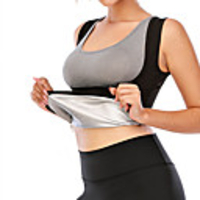 Waist Trainer Vest Body Shaper Sweat Waist Trainer Corset Sports Spandex Lycra Yoga Gym Workout Pilates Non Toxic Weight Loss Tummy Fat Burner Hot Sweat For Women