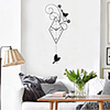 Wall Clock Art Iron Clock Frameless Wall Sticker Home Decor for Living Room Bedroom