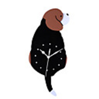 Wall Clock Family Kitchen Silent Scanning Acrylic Creative Cartoon Cute Dog Wall Clock Home Decoration Tail Will Move