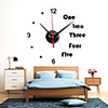 Wall Clock Pattern 3D Decorative Wall Sticker Home Decor Clock Living Room Home Decoration Mirror Art Designer