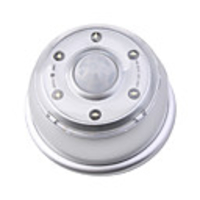 Wall Hanging LED 6-LED PIR Motion Sensor LED Light Lamp - Silver