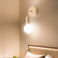Wall Lamp Vintage Sconce Bedside Light Black White Wall Lights Fixture E27 110V 220V Bedside Retro Lamp Industrial Decor Dining Room Bedroom Light Simple Design Home Lighting Without Bulb miniinthebox