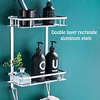 Wall Mount Double Layers Alumium Alloy Contemporary Square and Triangle Shape Bathroom Storage Rack miniinthebox