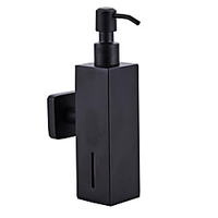 Wall Mount Matte Black Tower Shampoo Dispenser-Contemporary Bottle Pump for Shower