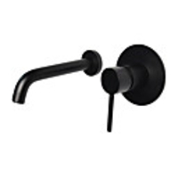 Wall Mount Oil-rubbed Bronze Wall Mounted Single Handle Two HolesBath Taps-Bathroom Sink Faucet