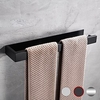 Wall Mounted Bathroom Towel Bar, 304 Stainless Steel Single Bar Matte Black Silvery Bathroom Kitchen Decoration miniinthebox