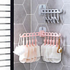 Wall-mounted Hanger Travel Portable Folding Clothes Rack Plastic Creative Clothes Socks Hanger