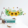 Wall Sticker Sunflower Leaf Butterfly Flying Bedroom Wall Beautification Decoration Removes Sticker miniinthebox