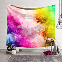 Wall Tapestry Art Deco Blanket Curtain Hanging Home Bedroom Living Room Dormitory Decoration Polyester Fiber Color Smoke