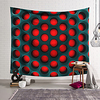 Wall Tapestry Art Deco Blanket Curtain Hanging Home Bedroom Living Room Dormitory Decoration Polyester Fiber Still Life Black Pattern Red Hole