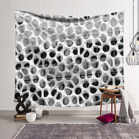 Wall Tapestry Art Deco Blanket Curtain Hanging Home Bedroom Living Room Dormitory Decoration Polyester Fiber Still Life Modern Black and White Hole Wall Architecture