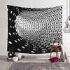 Wall Tapestry Art Deco Blanket Curtain Hanging Home Bedroom Living Room Dormitory Decoration Polyester Fiber Still Life Modern Black and White Tunnel Geometric