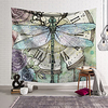 Wall Tapestry Art Deco Blanket Curtain Hanging Home Bedroom Living Room Dormitory Decoration Polyester Fiber Still Life Painted Dragonfly Clock