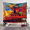 Wall Tapestry Art Deco Blanket Curtain Picnic Table Cloth Hanging Home Bedroom Living Room Dormitory Decoration Polyester Fiber Abstract Modern Color Oil Painting Dark Color