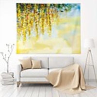 Wall Tapestry Art Deco Blanket Curtain Picnic Table Cloth Hanging Home Bedroom Living Room Dormitory Decoration Polyester Fiber Abstract Modern Color Oil Painting Golden Violet