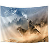 Wall Tapestry Art Deco Blanket Curtain Picnic Table Cloth Hanging Home Bedroom Living Room Dormitory Decoration Polyester Fiber Animal Wolf