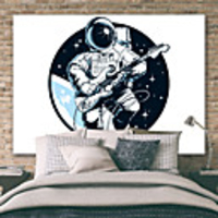 Wall Tapestry Art Deco Blanket Curtain Picnic Table Cloth Hanging Home Bedroom Living Room Dormitory Decoration Polyester Fiber Astronaut Music