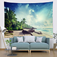 Wall Tapestry Art Deco Blanket Curtain Picnic Table Cloth Hanging Home Bedroom Living Room Dormitory Decoration Polyester Fiber Beach Blue Sky