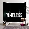 Wall Tapestry Art Deco Blanket Curtain Picnic Table Cloth Hanging Home Bedroom Living Room Dormitory Decoration Polyester Fiber Black And White English Letters Neon