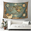 Wall Tapestry Art Deco Blanket Curtain Picnic Table Cloth Hanging Home Bedroom Living Room Dormitory Decoration Polyester Fiber Comic Map