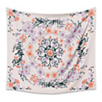 Wall Tapestry Art Deco Blanket Curtain Picnic Table Cloth Hanging Home Bedroom Living Room Dormitory Decoration Polyester Fiber Flowers