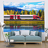 Wall Tapestry Art Deco Blanket Curtain Picnic Table Cloth Hanging Home Bedroom Living Room Dormitory Decoration Polyester Fiber High-Speed Rail Lake Trees