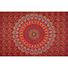 Wall Tapestry Art Deco Blanket Curtain Picnic Table Cloth Hanging Home Bedroom Living Room Dormitory Decoration Polyester Fiber Mandala Red