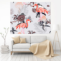 Wall Tapestry Art Deco Blanket Curtain Picnic Table Cloth Hanging Home Bedroom Living Room Dormitory Decoration Polyester Fiber Modern Animal Plant Flower Flamingo