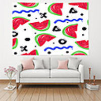 Wall Tapestry Art Deco Blanket Curtain Picnic Table Cloth Hanging Home Bedroom Living Room Dormitory Decoration Polyester Fiber Modern Color Pattern Geometric Graphic Fruit Watermelon Pattern