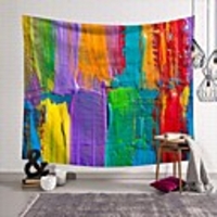 Wall Tapestry Art Deco Blanket Curtain Picnic Table Cloth Hanging Home Bedroom Living Room Dormitory Decoration Polyester Fiber Modern Oil Painting Color Simple