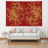Wall Tapestry Art Deco Blanket Curtain Picnic Table Cloth Hanging Home Bedroom Living Room Dormitory Decoration Polyester Fiber Modern Red Double Dragon Flying