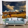 Wall Tapestry Art Deco Blanket Curtain Picnic Table Cloth Hanging Home Bedroom Living Room Dormitory Decoration Polyester Fiber Mountain Range Grass Horse