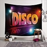 Wall Tapestry Art Deco Blanket Curtain Picnic Table Cloth Hanging Home Bedroom Living Room Dormitory Decoration Polyester Fiber Novelty Modern Color English DISCO