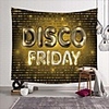 Wall Tapestry Art Deco Blanket Curtain Picnic Table Cloth Hanging Home Bedroom Living Room Dormitory Decoration Polyester Fiber Novelty Modern Golden English DISCO