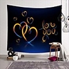 Wall Tapestry Art Deco Blanket Curtain Picnic Table Cloth Hanging Home Bedroom Living Room Dormitory Decoration Polyester Fiber Novelty Modern Neon Love