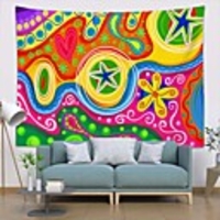 Wall Tapestry Art Deco Blanket Curtain Picnic Table Cloth Hanging Home Bedroom Living Room Dormitory Decoration Polyester Fiber Novelty Modern Oil Painting Color Abstract