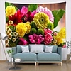 Wall Tapestry Art Deco Blanket Curtain Picnic Table Cloth Hanging Home Bedroom Living Room Dormitory Decoration Polyester Fiber Plant Series Colored Flowers
