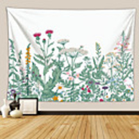 Wall Tapestry Art Deco Blanket Curtain Picnic Table Cloth Hanging Home Bedroom Living Room Dormitory Decoration Polyester Fiber Plant Series Modern Floral Light Color