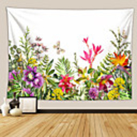 Wall Tapestry Art Deco Blanket Curtain Picnic Table Cloth Hanging Home Bedroom Living Room Dormitory Decoration Polyester Fiber Plant Series Modern Flower Color