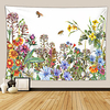 Wall Tapestry Art Deco Blanket Curtain Picnic Table Cloth Hanging Home Bedroom Living Room Dormitory Decoration Polyester Fiber Plant Series Modern Flower Color miniinthebox