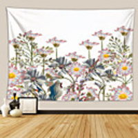 Wall Tapestry Art Deco Blanket Curtain Picnic Table Cloth Hanging Home Bedroom Living Room Dormitory Decoration Polyester Fiber Plant Series Modern Flowers