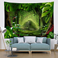 Wall Tapestry Art Deco Blanket Curtain Picnic Table Cloth Hanging Home Bedroom Living Room Dormitory Decoration Polyester Fiber Rainforest Pyramid
